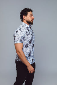 CAMISA FLOWER LORENZO MANGA CURTA