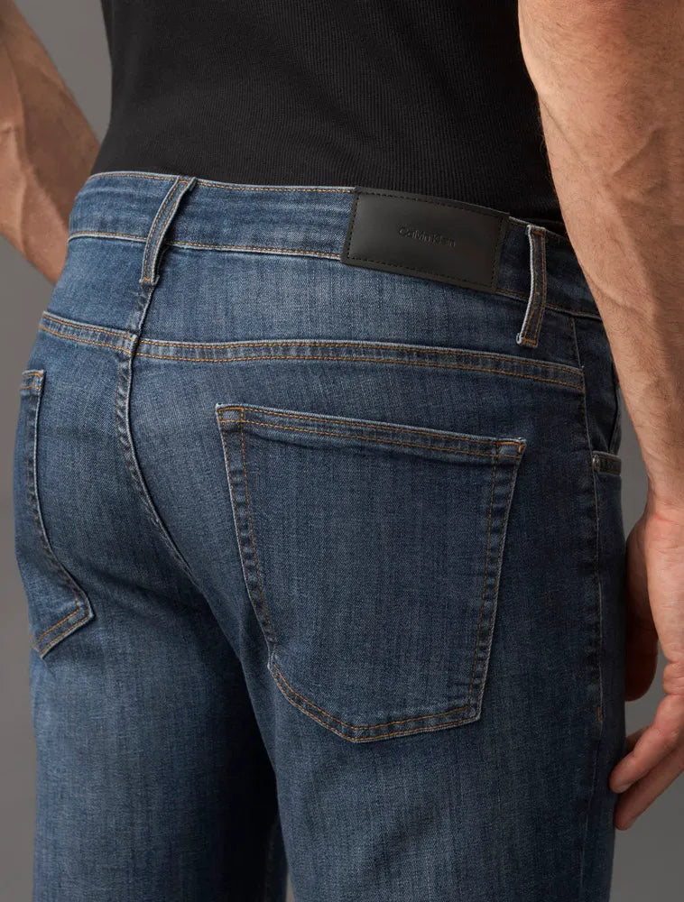 CALCA JEANS SLIM 5 POCKETS MARINHO CALVIN KLEIN