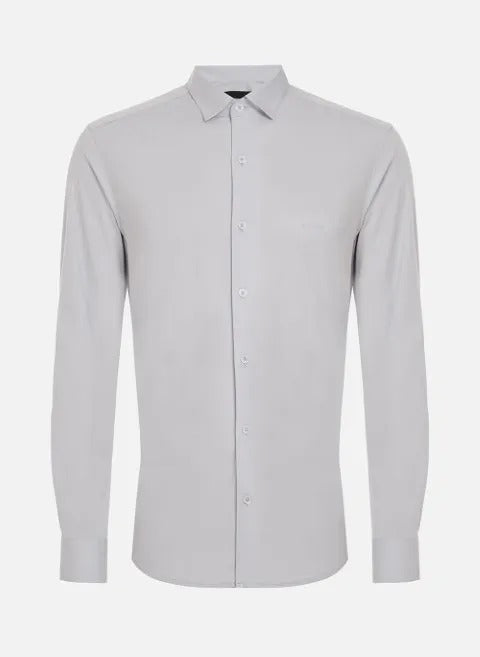 2737 - Camisa New Slim Grey Cinza