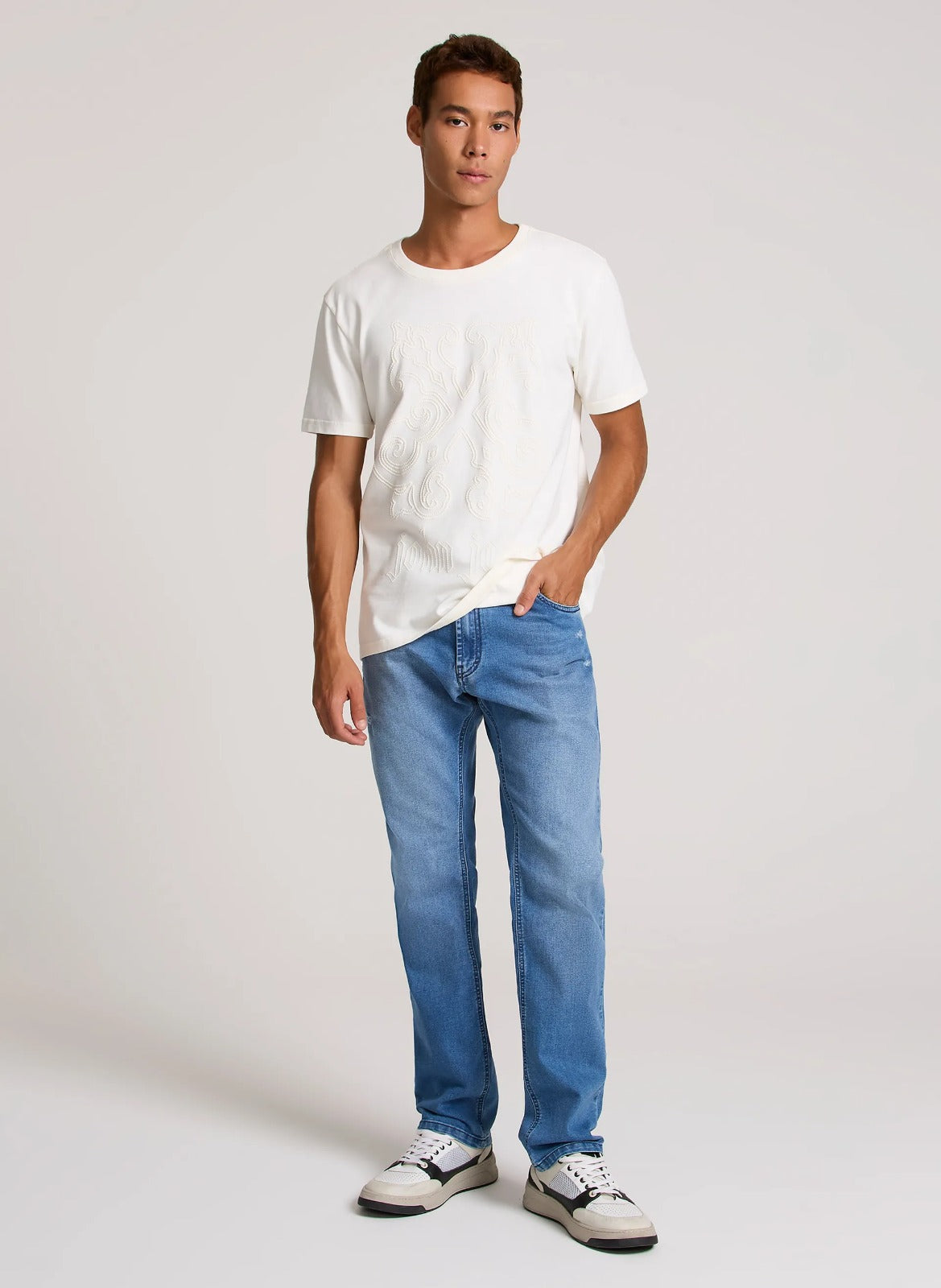 T SHIRT RG BRASÃO OFF WHITE